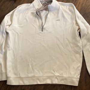 Calvin Klein cream quarter zip pullover size large